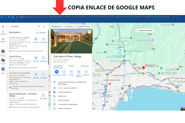 Copiar enlace google maps