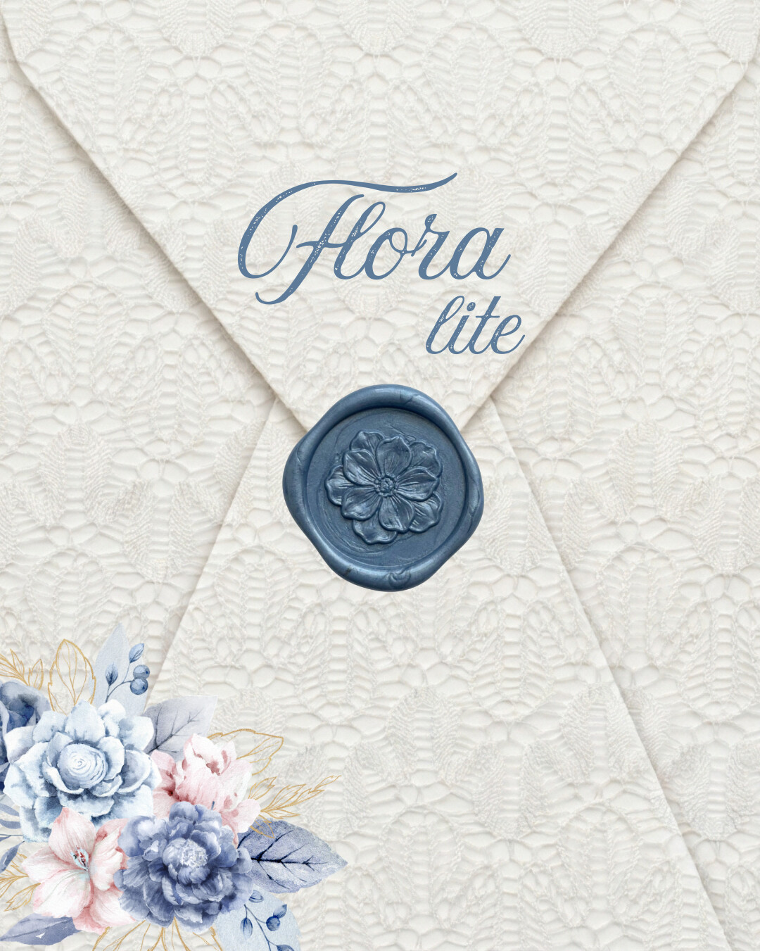 Modelo de invitación de boda digital Flora Lite - diseño personalizable online