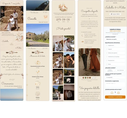 Boho de principio a fin, con flores secas: la ermita junto al faro, el mas, el horario de tarde y cómo vestir