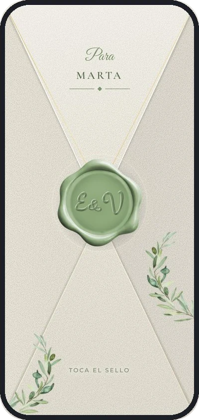 El sobre de la invitación de boda con el nombre del invitado, que es lo primero que se abre al tocar el enlace