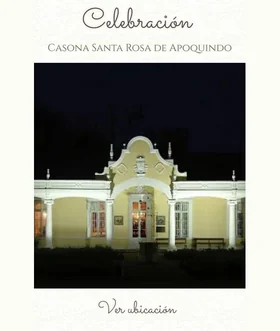 La celebración en la Casona Santa Rosa de Apoquindo, con la foto que trajo la búsqueda y su botón Ver ubicación